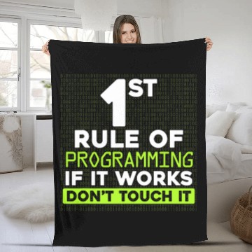 Discover Rule Of Computer Programmer Programming Expert Graphic Baseball Tees Fleece Blankets