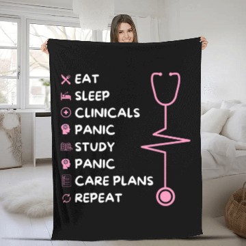 Discover Funny Nursing Student nurses Idea Daily Tasks nurses Life Fleece Blankets