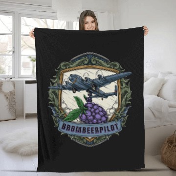 Discover Blackberry pilot Fleece Blankets