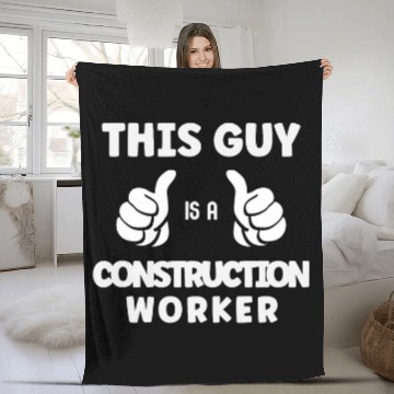 Discover Construction Worker Fleece Blankets
