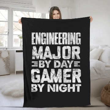 Discover Engineering Major By Day Gamer By Night Future Engineer Fleece Blankets
