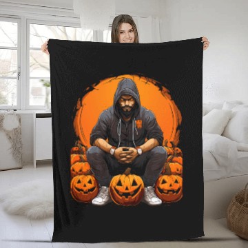 Discover Halloween Jack O Lantern Pumpkin Costume Party Scary Cool Fleece Blankets
