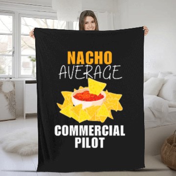 Discover Nacho Average Commercial Pilot Cinco De Mayo Art Fleece Blankets