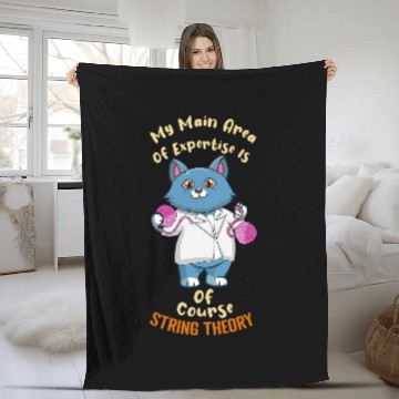 Discover Cat Owner Yarn Lover Future Physicist Physics Student Fleece Blankets