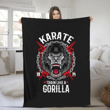 Discover Angry Gorila Karate Gift Fleece Blankets