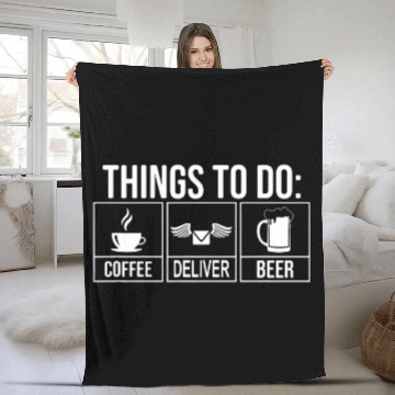 Discover Things To Do Postal Worker Fleece Blankets