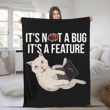 Discover Its Not A Bug Its A Feature Programmer Fleece Blankets