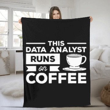 Discover This Data Analyst Runs On Coffee Programmer 1 Fleece Blankets
