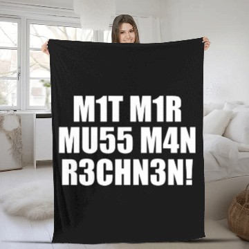 Discover Mit mir muss man rechnen Maths Mathematics Physics Teacher Nerd 1 Fleece Blankets