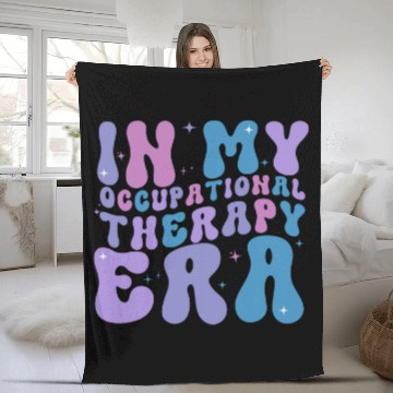 Discover In My Occupational Therapy Era Groovy Retro OT Therapist Baseball Tees Fleece Blankets