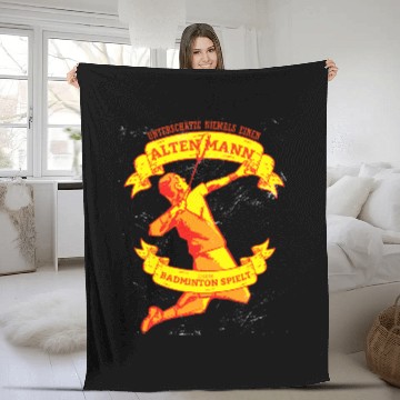 Discover Badminton shuttlecock saying Fleece Blankets