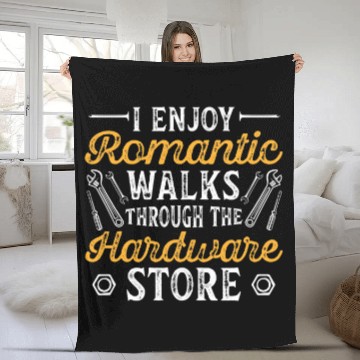 Discover Hardware Mechanic Fun Worker Handyman Carpenter Enthusiast Fleece Blankets
