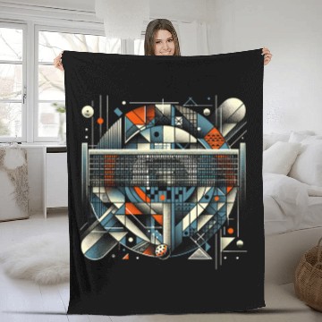 Discover Abstract Pickleball Net Baseball Tees Fleece Blankets