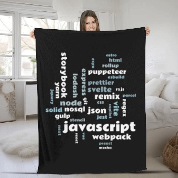 Discover Javascript Software Developer Frontend Engineer Fleece Blankets
