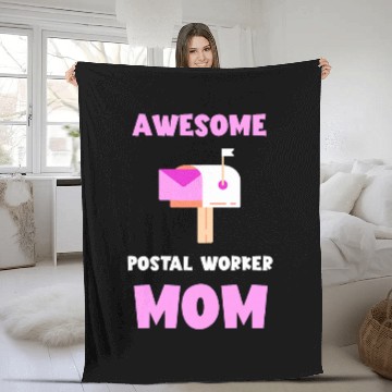 Discover Womens Postman Mom Postal Worker Mailman Rural Mail Delivery Fleece Blankets