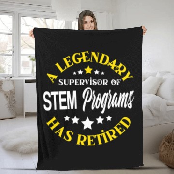 Discover Retired Supervisor of STEM Programs Retirement Fleece Blankets