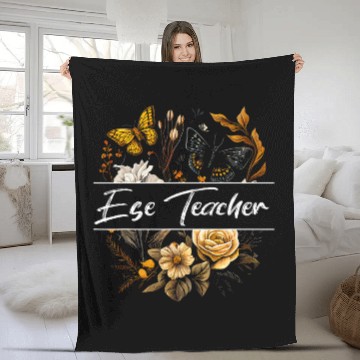 Discover ESE Teacher Teaching Flower Exceptional Student Education 2 Baseball Tees Fleece Blankets
