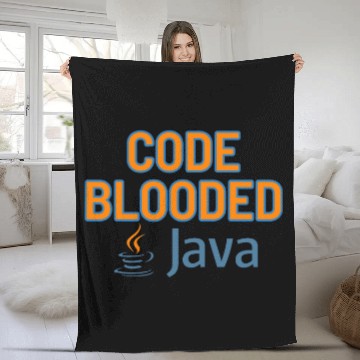 Discover Java CodeBlooded Programming Coding Programmer Coder Zip Fleece Blankets