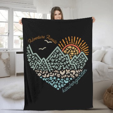 Discover Kindergarten Teacher Adventure Awaits Appreciation Day Fleece Blankets