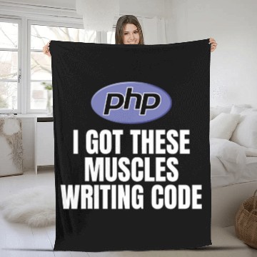 Discover Funny PHP Programming Coding Programmer Developer Fleece Blankets
