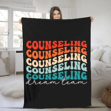 Discover Counseling Dream Team Social Worker School Counselor Fleece Blankets