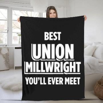 Discover Union Millwright Industrial Mechanic Worker 38 Baseball Tees Fleece Blankets
