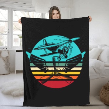 Discover Pilot model fly model flight model maker plane Fleece Blankets