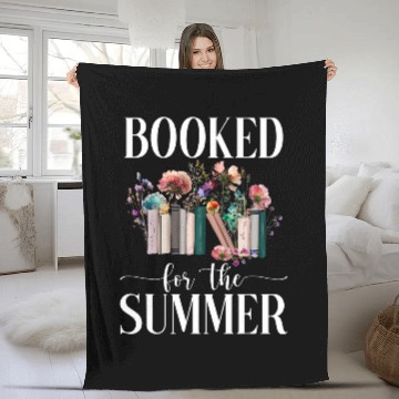 Discover Booked For The Summer Reading Librarian Read Wildflowers Fleece Blankets