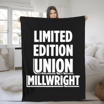 Discover Union Millwright Industrial Mechanic Worker 1 Fleece Blankets