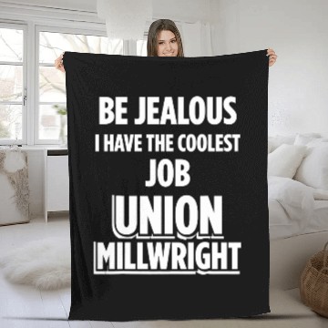 Discover Union Millwright Industrial Mechanic Worker 21 Fleece Blankets