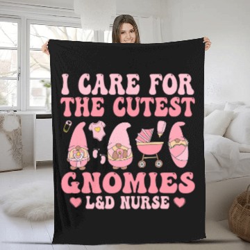 Discover Labor and Delivery nurses Valentines Day Groovy LD nurses Fleece Blankets