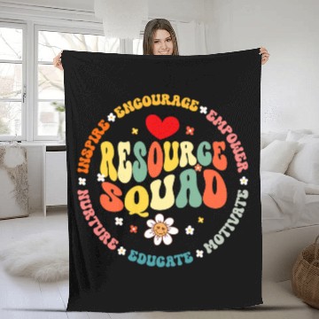 Discover Resource Squad Teacher Team Special Education IEP Teaching 2 Fleece Blankets