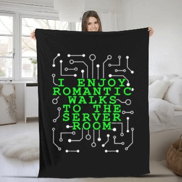 Discover Network Admin Funny Server Room Sysadmin IT Programmer Fleece Blankets