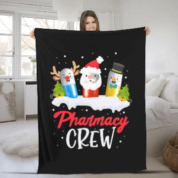 Discover Pharmacy Pharmacist Christmas Baseball Tees Fleece Blankets