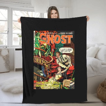 Discover Halloween Horror vintages ghosts Comic Book Retro Scary 2 Fleece Blankets