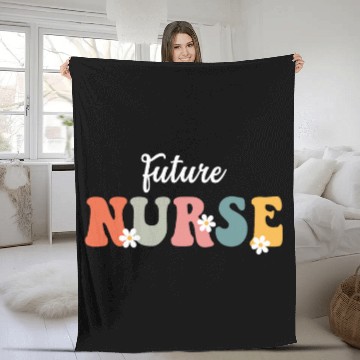 Discover Future nurses Student Funny Nursing Groovy Design For Women Fleece Blankets