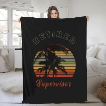 Discover Retired Supervisor Retirement Gift Beach Fleece Blankets