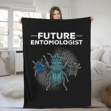 Discover Entomology Student Future Entomologist Insect Animal Bug Fleece Blankets