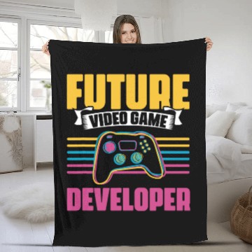 Discover Future Game Developers Computer Nerd Programmers Fleece Blankets
