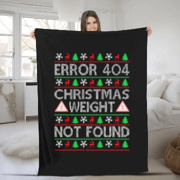 Discover Error 404 Christmas Weight Not Found Funny Programmer 3 Baseball Tees Fleece Blankets