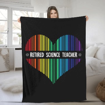 Discover Retired Science Teacher Done Flag School Retirement Fleece Blankets