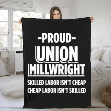 Discover Union Millwright Industrial Mechanic Worker 17 Baseball Tees Fleece Blankets