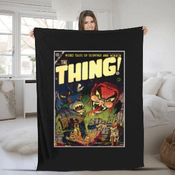 Discover Halloween Horror ghosts Vampire Monster vintages Comic Book Fleece Blankets