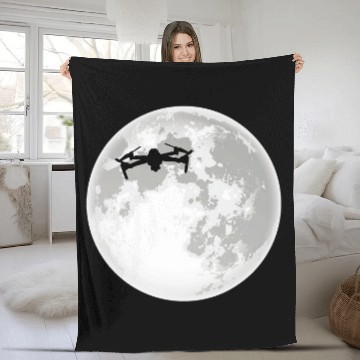 Discover Drone drone pilot quadrocopter pilot Fleece Blankets