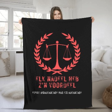 Discover Elk nadeel heb zn voordeel Dutch Saying Fleece Blankets