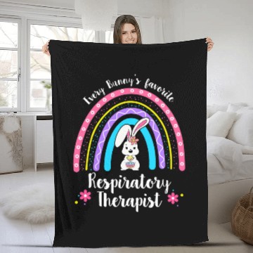 Discover Every Bunnys Favorite Respiratory Therapist Nursing Easter Baseball Tees Fleece Blankets