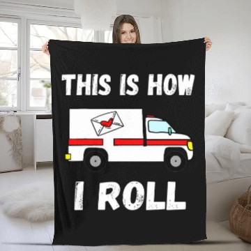 Discover This Is How I Roll Postman Postal Worker Rural Mail Delivery Zip Fleece Blankets