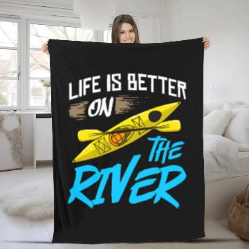 Discover Kayak Canoe Boat Paddle Kayaking Canoeing 6 Fleece Blankets
