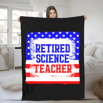 Discover Retired Science Teacher Certified School Retirement Fleece Blankets