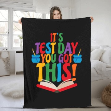 Discover Its Test Day You Got This Funny Teacher Student Testing Day 2 Baseball Tees Fleece Blankets